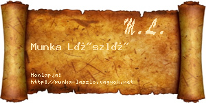 Munka László névjegykártya