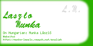 laszlo munka business card
