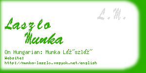 laszlo munka business card